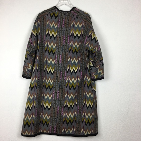 No Label Gray Chevron Maxi Cardigan - Picture 3 of 6
